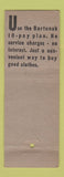 Matchbook Cover - Bartunek's Men's Clothes Cleveland OH BLACK