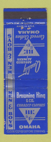 Matchbook Cover - Browning Hing Men's Clothes Omaha NE WEAR
