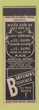 Matchbook Cover - Bartunek's Men's Clothes Cleveland OH