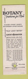 Matchbook Cover - Botany Men's Clothes New York City