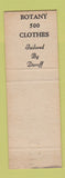 Matchbook Cover - Oliker Bros Men's Clothes Aliquippa PA