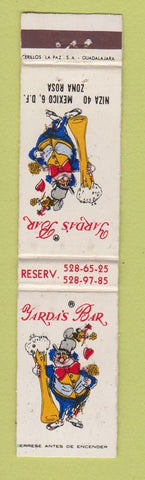 Matchbook Cover - Yarda's Bar Zona Rosa Mexico WORN 12 Strike