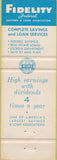 Matchbook Cover - Fidelity Federal Savings Long Beach CA