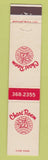 Matchbook Cover - Chart Room Restaurant Howard Johnson Newark DE 12 Strike