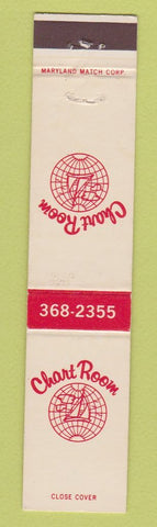Matchbook Cover - Chart Room Restaurant Howard Johnson Newark DE 12 Strike