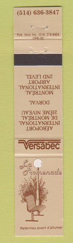 Matchbook Cover - La Promenade Versabec Dorval Montreal QC WEAR 12 Strike