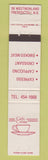 Matchbook Cover - Cafe Creme Fredericton NB WEAR 12 Strike