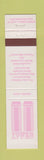 Matchbook Cover - Tower Bar Grill Fort Lauderdale? FL 12 Strike