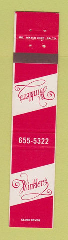 Matchbook Cover - Winkler's Restaurant Wilmington DE 12 Strike