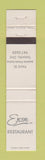 Matchbook Cover - Encore Restaurant Toronto ON 12 Strike