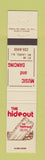 Matchbook Cover - Hideout Restaurant Mount Laurel NJ 12 Strike