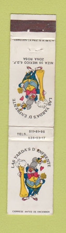 Matchbook Cover - Las Yarda's D Enfrente Zona Rosa Mexico WORN 12 Strike