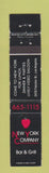 Matchbook Cover - New York Company Bar Grill Los Angeles CA WEAR 12 Strike