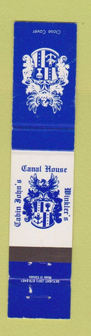 Matchbook Cover - Canal House Cabin John's Winkler's Wilmington DE 12 Strike