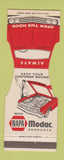 Matchbook Cover - NAPA Auto Parts Modac Jewelite