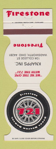 Matchbook Cover - Firestone Tires Knapps Wadsworth OH