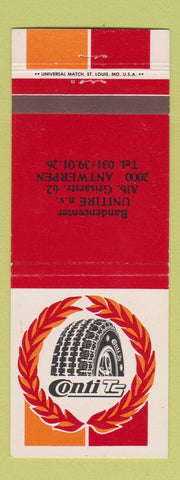 Matchbook Cover - Conti TS Tires Antwerp Belgium