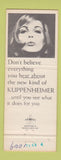 Matchbook Cover - Kuppenheimer Men's Clothes Varsity Shop Fresno CA