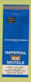 Matchbook Cover - Imperial 400 Motels Fresno CA WEAR #1