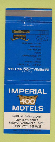 Matchbook Cover - Imperial 400 Motels Fresno CA WEAR #1