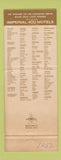 Matchbook Cover - Imperial 400 Motels Fresno CA WEAR #1