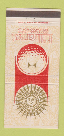 Matchbook Cover - Hillcrest Golf Country Club Hollywood FL 30 Strike