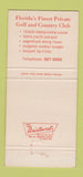 Matchbook Cover - Hillcrest Golf Country Club Hollywood FL 30 Strike