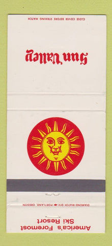 Matchbook Cover - Sun Valley ID Ski Resort WHITE 30 Strike