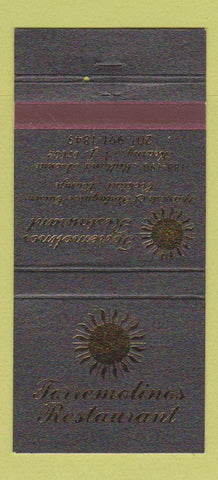 Matchbook Cover - Torremolinos Restaurant Kearny NJ 30 Strike