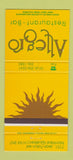 Matchbook Cover - Allegro Restaurant Bar Montreal QC 30 Strike