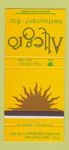 Matchbook Cover - Allegro Restaurant Bar Montreal QC 30 Strike