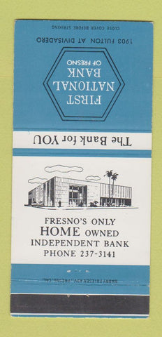 Matchbook Cover - First National Bank of Fresno CA 30 Strike