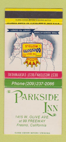Matchbook Cover - Parkside Inn Fresno CA Best Western 30 Strike