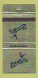 Matchbook Cover - Breakers Restaurants Fresno Sacramento CA 30 Strike