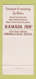 Matchbook Cover - Ramada Inn Fresno CA 30 Strike