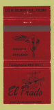 Matchbook Cover - El Prado Restaurant Fresno CA WEAR 30 Strike