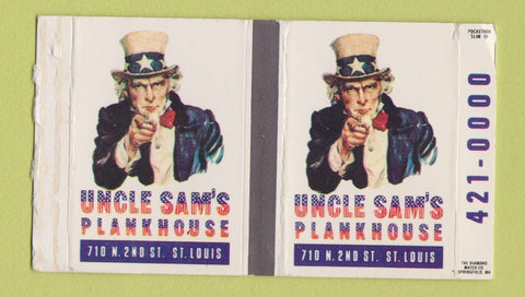 Matchbox - Uncle Sam's Plankhouse St Louis MO