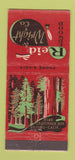 Matchbook Cover - Reid Redwood & Wright Fresno CA WORN 21 Strike Feature