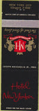 Matchbook Cover - Hotel New Yorker New York City NY