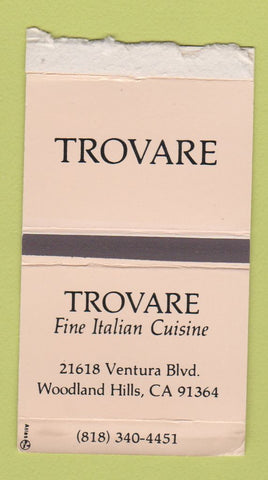 Matchbox - Trovare Italian Restaurant Woodland Hills CA WEAR