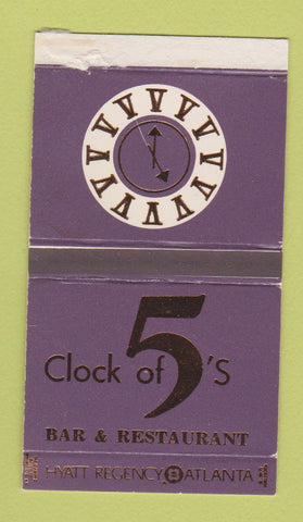 Matchbox - Clock of 5's Bar Restaurant Hyatt Regency Hotel Atlanta GA