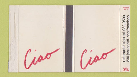 Matchbox - Ciao Ristorante San Francisco CA
