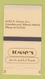 Matchbox - Tommy's Restaurant Lincolnwood IL