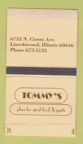 Matchbox - Tommy's Restaurant Lincolnwood IL