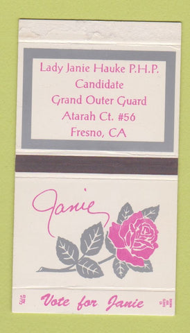 Matchbox - Lady Janie Hauke Grand Outer Gard Atarah Fresno CA Election