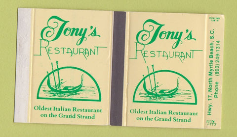 Matchbox - Tony's Restaurant North Myrtle Beach SC