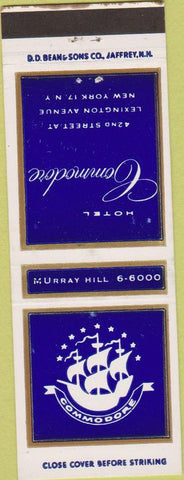 Matchbook Cover - Hotel Commodore New York City NY