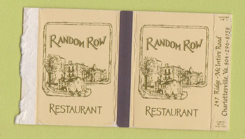 Matchbox - Tandom Row Restaurant Charlottesville VA