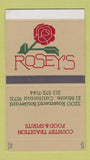Matchbox - Rosey's Restaurant El Monte CA