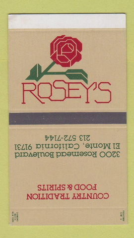 Matchbox - Rosey's Restaurant El Monte CA